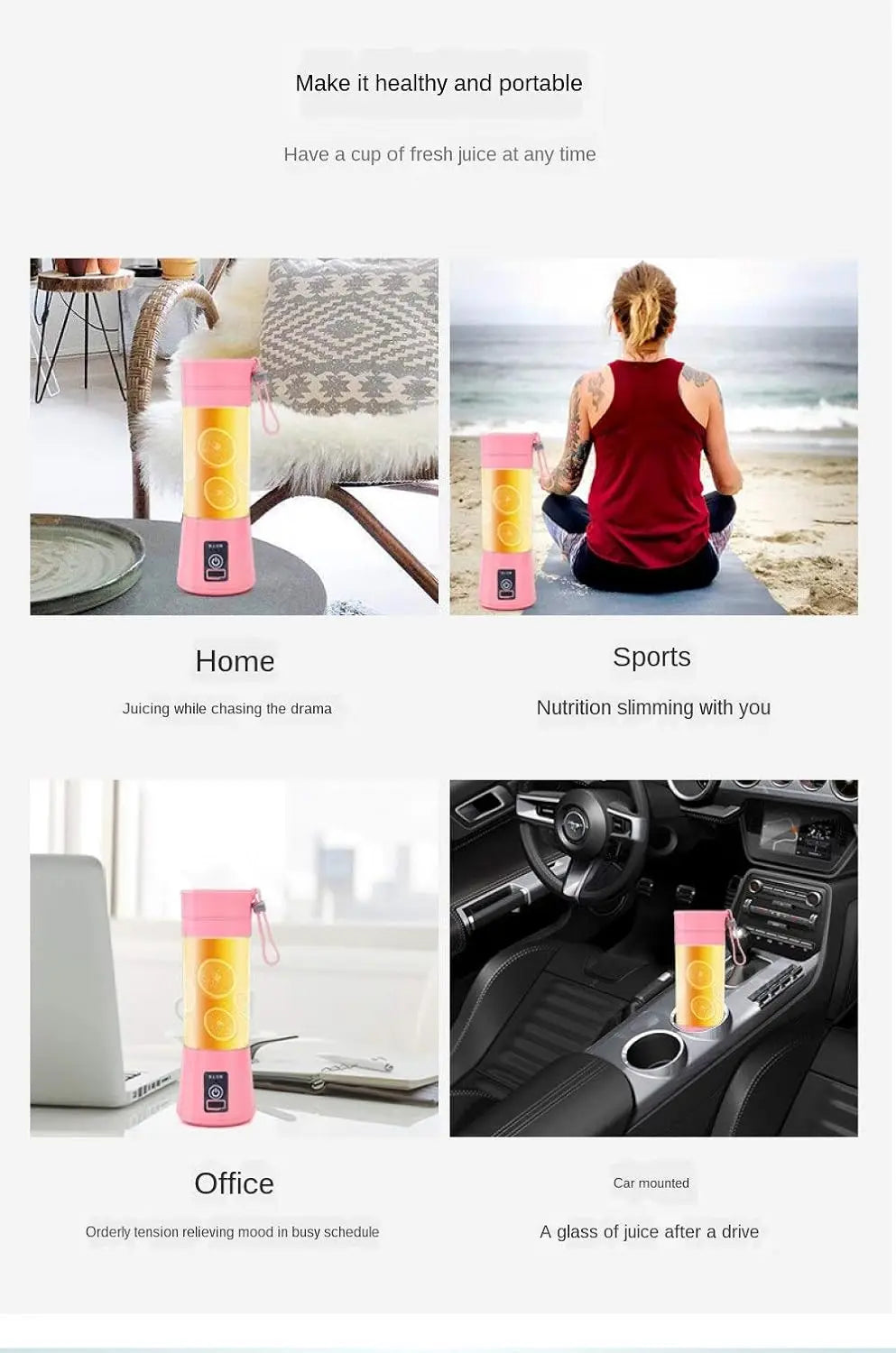 Frullatore Elettrico Portatile USB – Mini Juicer per Smoothie