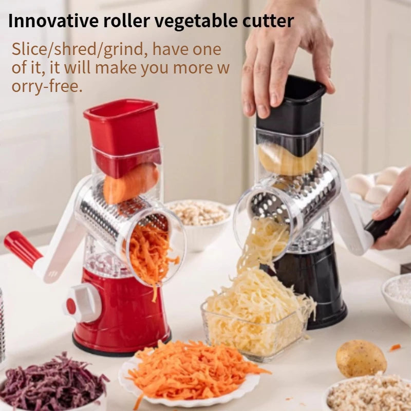 Affettatrice Manuale 3 in 1 — Verdure, Formaggio e Aglio